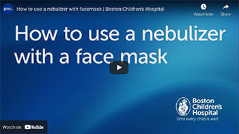 How to use a nebulizer with facemask