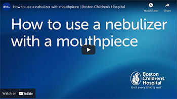 How to use a nebulizer with mouthpiece