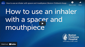 How to use an inhaler with spacer and mouthpiece