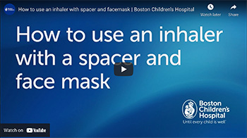 How to use an inhaler with spacer and facemask