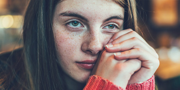 A depressed female teenager.